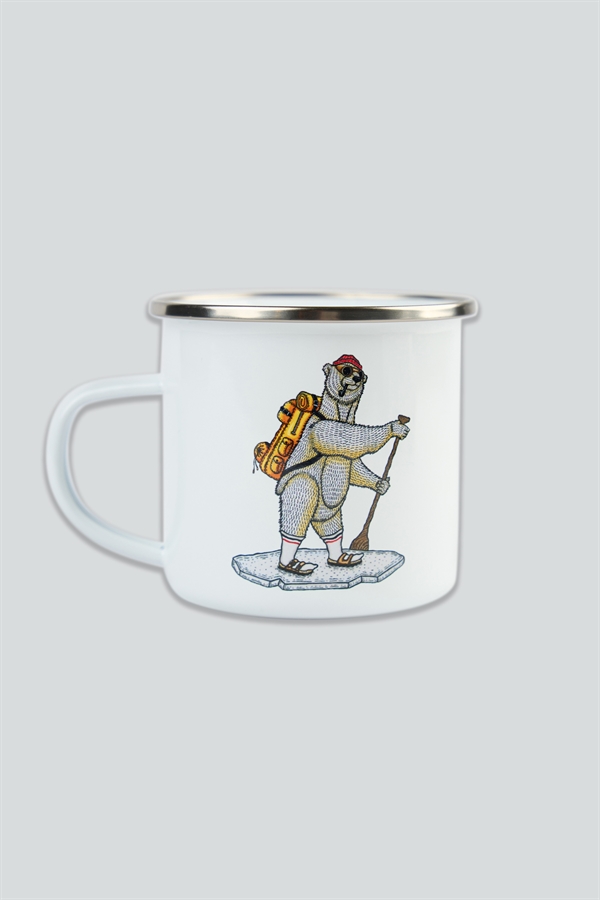 Lakor Ice Bear SUP Enamel Mug - White